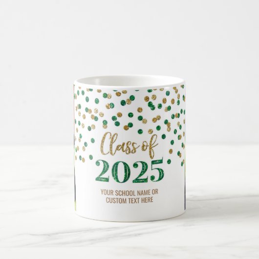 Groene Gouden Klasse van 2025 Koffie Mok (Center)