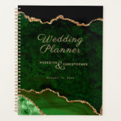 Groene goudglitter Agate Wedding Planner (Voorkant)