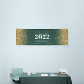 groene goudglitterscriptklasse van afstuderen spandoek (Beurs)