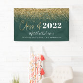 groene goudglitterscriptklasse van afstuderen spandoek (Insitu)