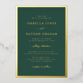 Groene goudkoortsrillingen folie uitnodiging (Voorkant)