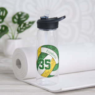 groene goudmeisjes volleybalteamkleuren waterfles