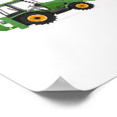 Groene graaflaadcombinatie bouwvoertuig decor poster (Hoek)