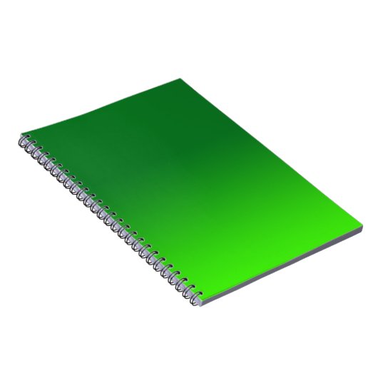 Groene Gradiënt Ombre Levendig Modern Eenvoudig Notitieboek (Rechterzijde)
