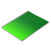 Groene Gradiënt Ombre Levendig Modern Eenvoudig Notitieboek (Linkerzijde)