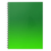 Groene Gradiënt Ombre Levendig Modern Eenvoudig Notitieboek (Voorkant)