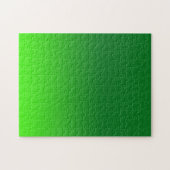 Groene gradiënt ombre levendig modern legpuzzel (Horizontaal)