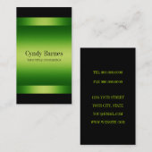 Groene gradiënt op zwart Visitekaartje (Voorkant / Achterkant)