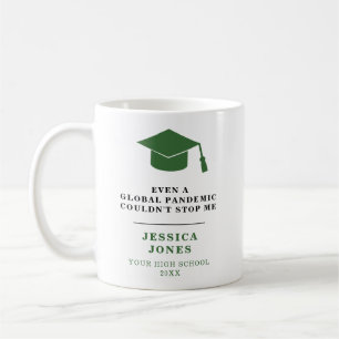 Groene Graduatie Cap Klasse van 2021 Pandemie Koffiemok