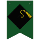 Groene graduatie-partij vlaggetjes (Tweede vlag)