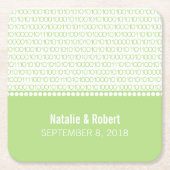 Groene grafische Binaire Onderzetters van de Code  (Voorkant)