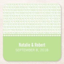 Groene grafische Binaire Onderzetters van de Code 