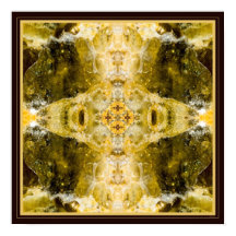 Groene granaat I gemstone fractal art poster
