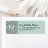 Groene Granite Monogram Return Address Labels (Insitu)