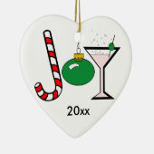 Groene grap van kerstboomversiering keramisch ornament (Rechts)