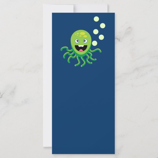 Groene grappige octopi (Voorkant)