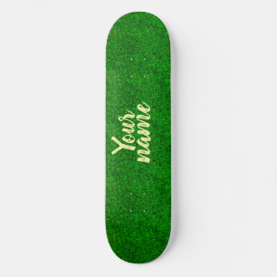Groene gras textuur van een voetbalveld skateboard