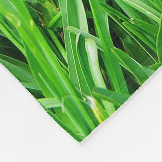 Groene grasachtergrond fleece deken (Hoek)