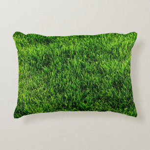 Groene grastextuur van een voetbalveld accent kussen