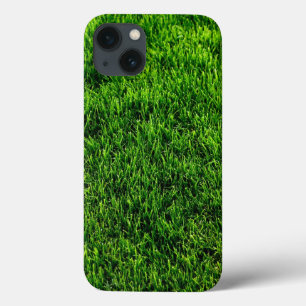Groene grastextuur van een voetbalveld iPhone 13 hoesje