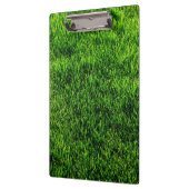 Groene grastextuur van een voetbalveld klembord (Links)