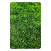 Groene grastextuur van een voetbalveld mini klembord (Achterkant)