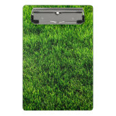 Groene grastextuur van een voetbalveld mini klembord (Voorkant)
