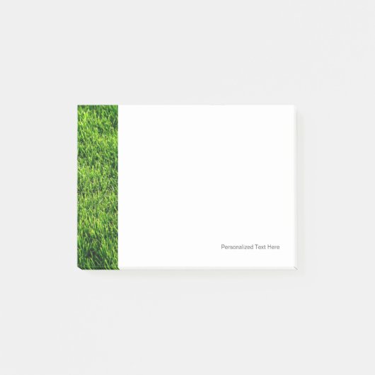 Groene grastextuur van een voetbalveld post-it® notes (Voorkant)