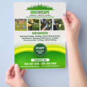 Groene Grasverzorging Maaien en landschapsonderhou Flyer (Hand)