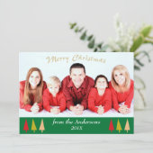 Groene Grens Vakantiebomen Sjabloon Kerst (Staand voorkant)