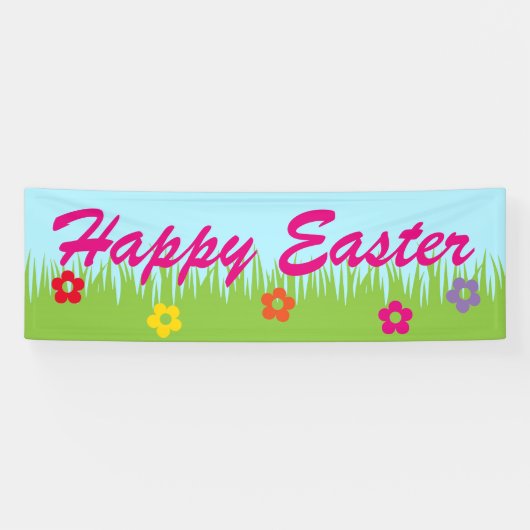 Groene Grens voor gras + uw ideeën Spandoek (Horizontaal)