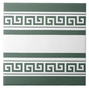 Groene Griekse keramische Tegel Tegeltje