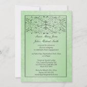 Groene grijze bruiloft verloving kaart (Voorkant)