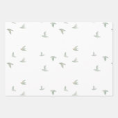 Groene, grijze en witte winter, gesorteerd  inpakpapier vel (Voorkant 3)