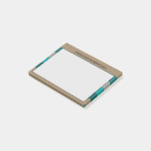 Groene Grijze Streep Moderne & Mannelijke Monogram Post-it® Notes (Schuin)