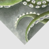 Groene grijze Tentacles Tissuepapier (Detail)
