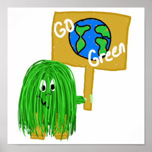 Groene groene planeet poster