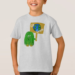 Groene groene planeet t-shirt