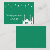 Groene groet Ramadan Notitiekaartje (Voorkant / Achterkant)