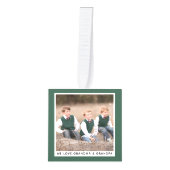  Groene Grootouders Kerstmis Foto Kubus Ornament (Voorkant)