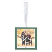  Groene Grootouders Kerstmis Foto Kubus Ornament (Rechts)
