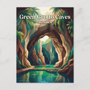 Groene Grotto-grotten Jamaica Briefkaart