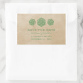 Groene Grunge D20 Dobbelsteen Gamer Save the Date  Rechthoekige Sticker (Tas)