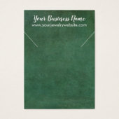 Groene  Grunge Ketting Holder Display Kaart (Voorkant)