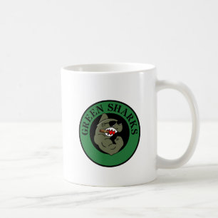 groene haaien mok donkergroene omtrek