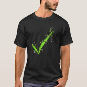 Groene haak voor ja tegen vegetarisme en veganisme t-shirt