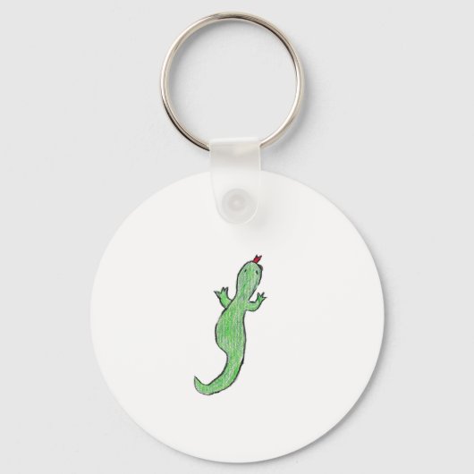 groene hagedis sleutelhanger (Voorkant)