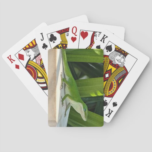 Groene hagedis speelkaarten (Achterkant)