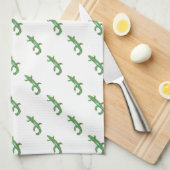 groene hagedis theedoek (Quarter Fold)