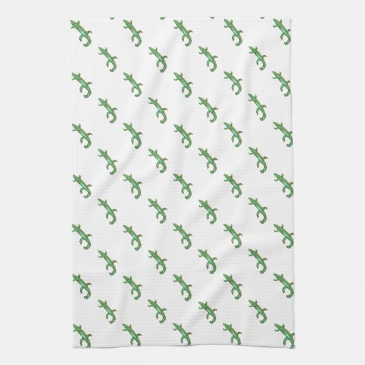 groene hagedis theedoek (Verticaal)